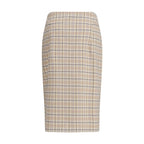 Multicolor Cotton Midi Skirt Prada