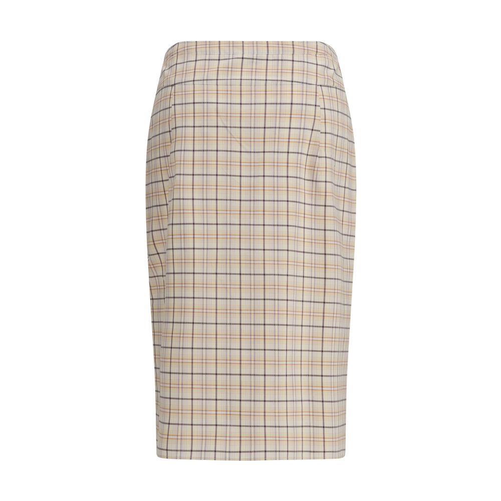 Multicolor Cotton Midi Skirt Prada