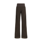 Brown Silk Casual Pants Rick Owens