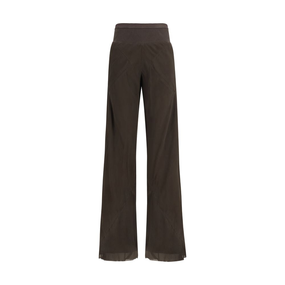 Brown Silk Casual Pants Rick Owens