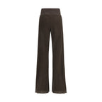 Brown Silk Casual Pants Rick Owens
