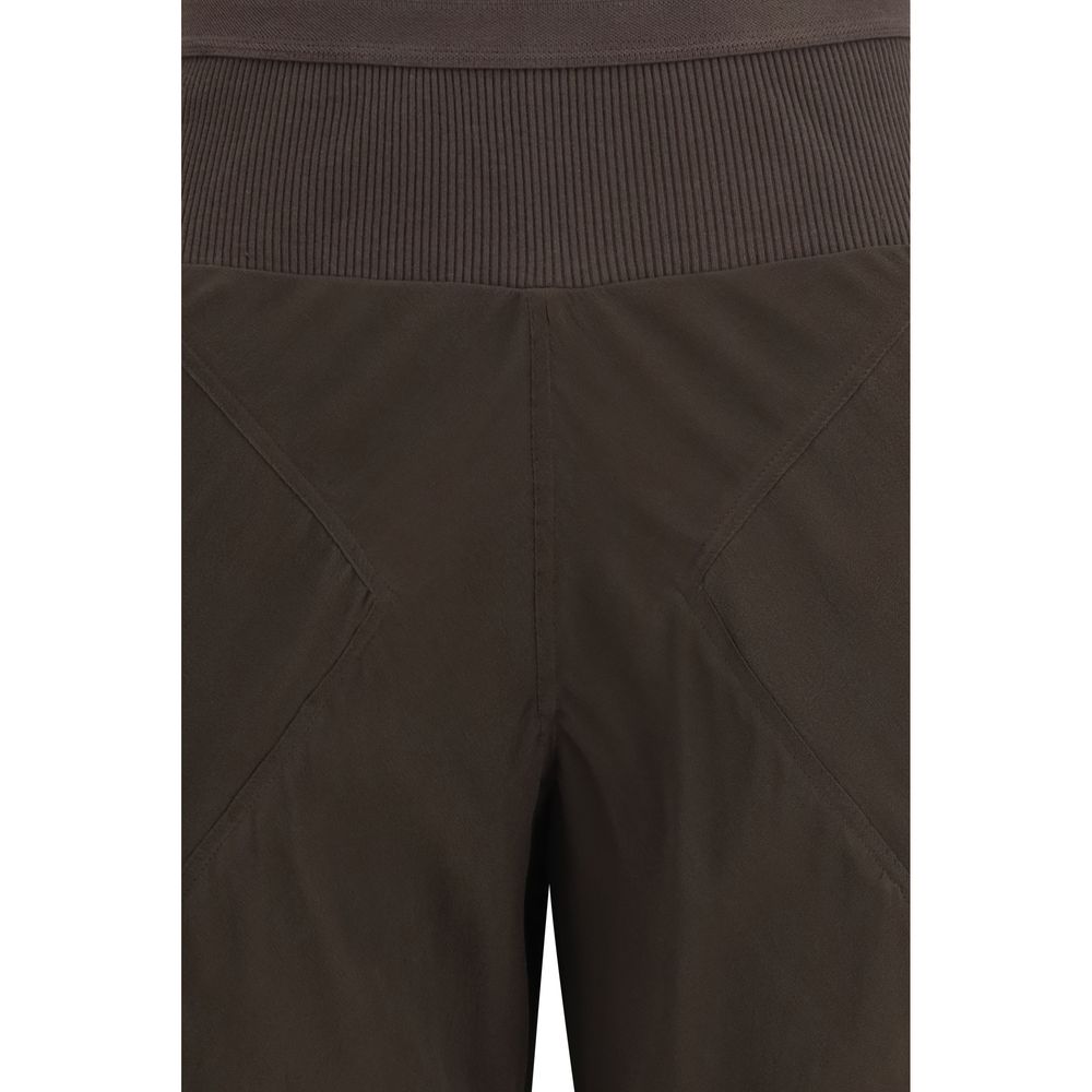 Brown Silk Casual Pants Rick Owens
