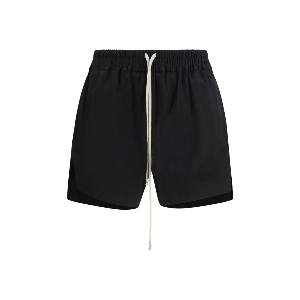 Black Cotton Bermuda Shorts Rick Owens