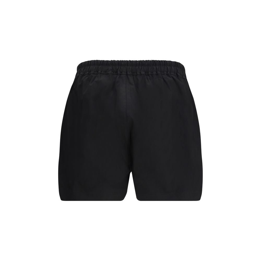 Black Cotton Bermuda Shorts Rick Owens