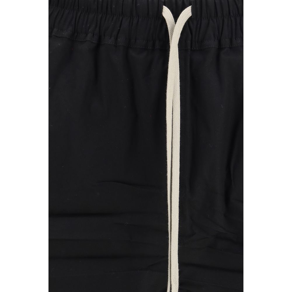 Black Cotton Bermuda Shorts Rick Owens