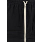 Black Cotton Bermuda Shorts Rick Owens