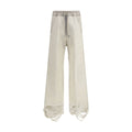 White Cotton Casual Pants Rick Owens
