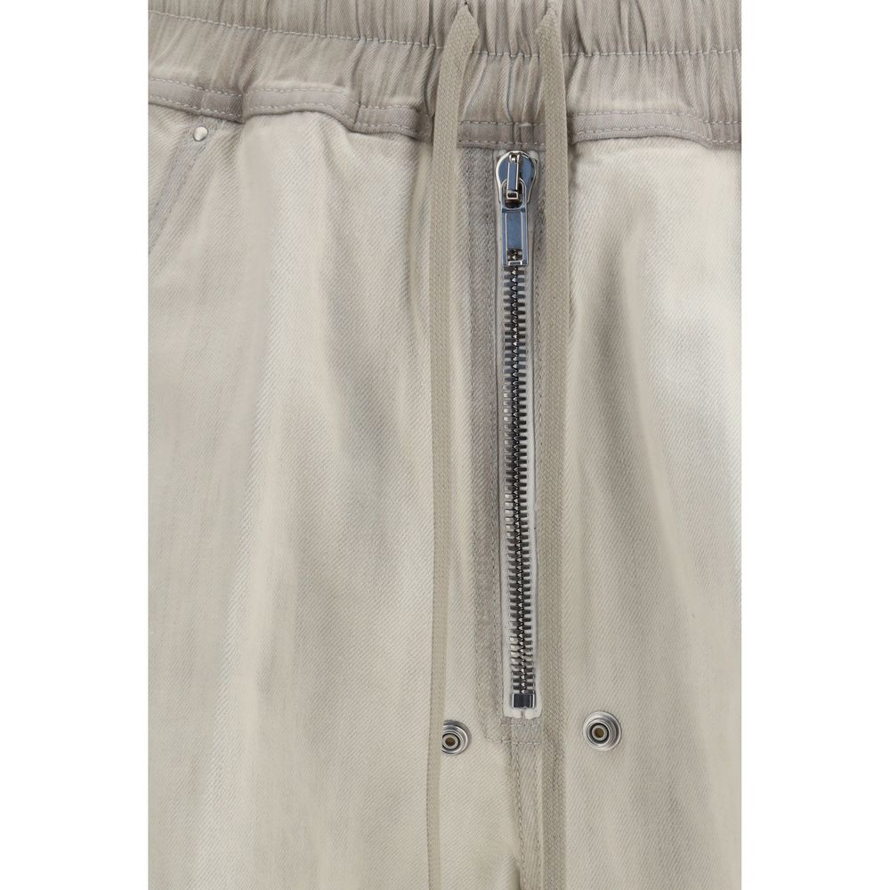 White Cotton Casual Pants Rick Owens