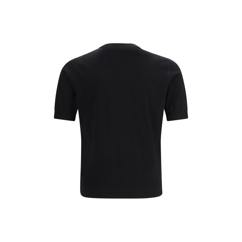 Black Cotton T-Shirt Prada