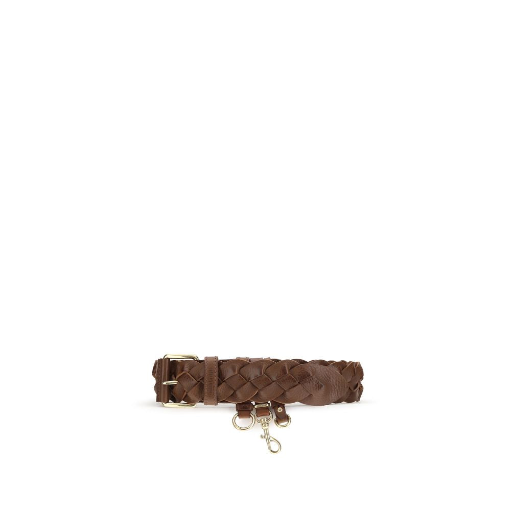 Brown Calf Leather Bos Taurus Belt Miu Miu