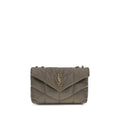 Gray Lamb Ovis Aries Aries Shoulder Bag Saint Laurent
