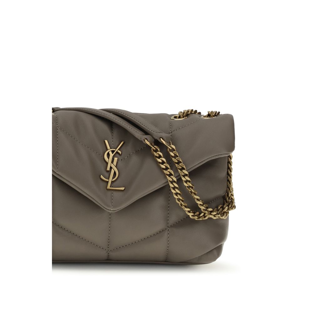 Gray Lamb Ovis Aries Aries Shoulder Bag Saint Laurent