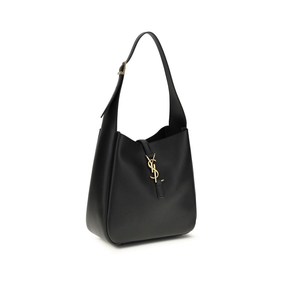 Black Calf Leather Bos Taurus Shoulder Bag Saint Laurent