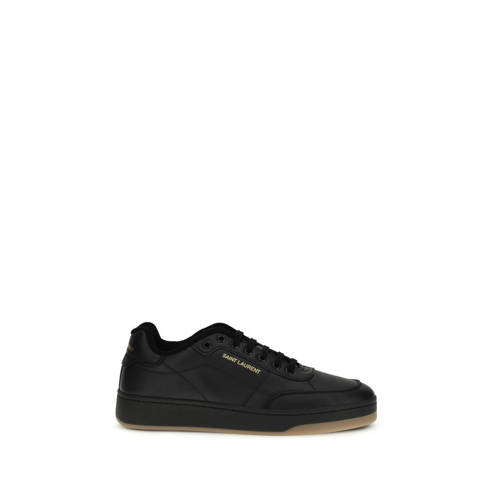 Black Calf Leather Bos Taurus Low Top Sneakers Saint Laurent
