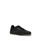 Black Calf Leather Bos Taurus Low Top Sneakers Saint Laurent