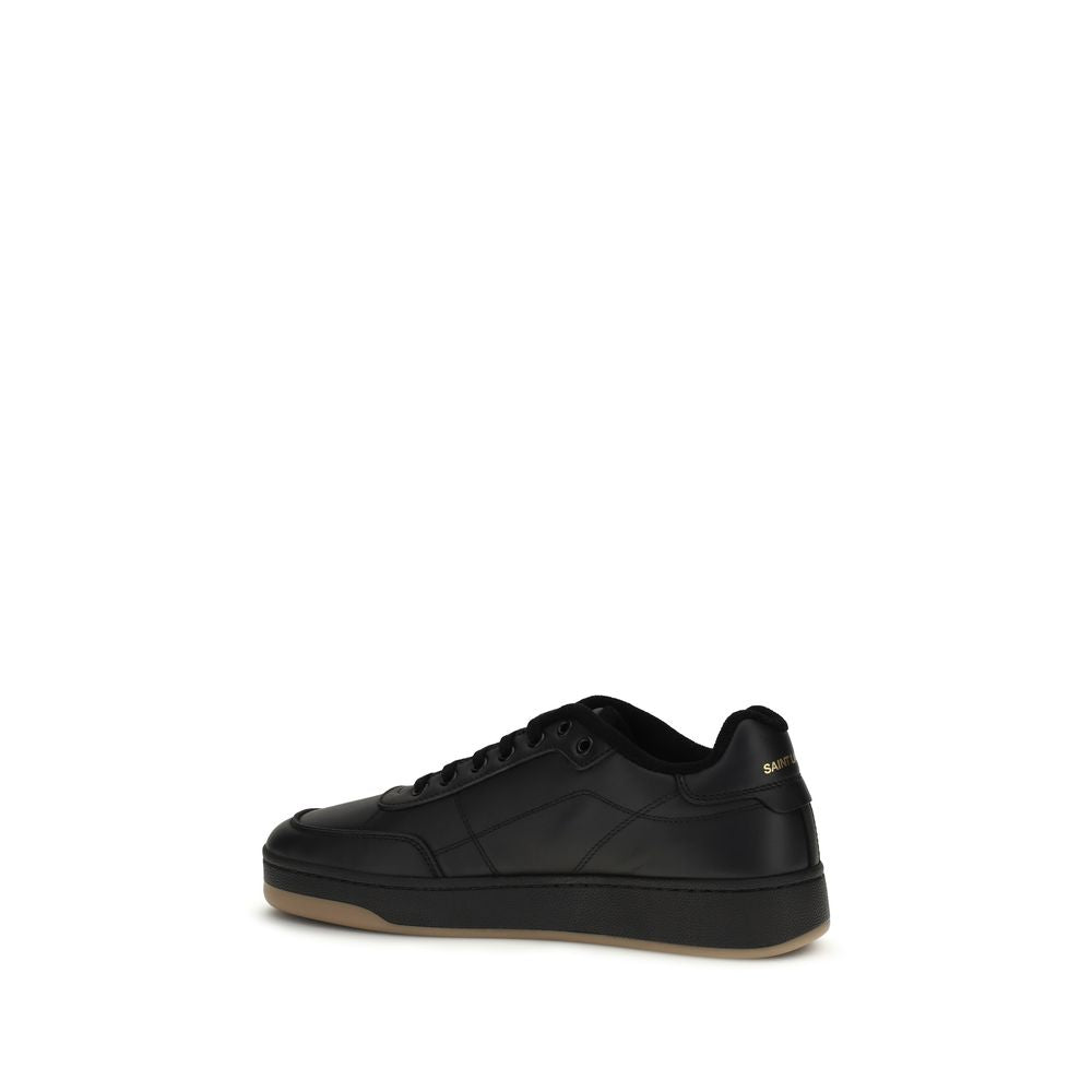 Black Calf Leather Bos Taurus Low Top Sneakers Saint Laurent