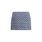 Blue Cotton Mini Skirt Gucci