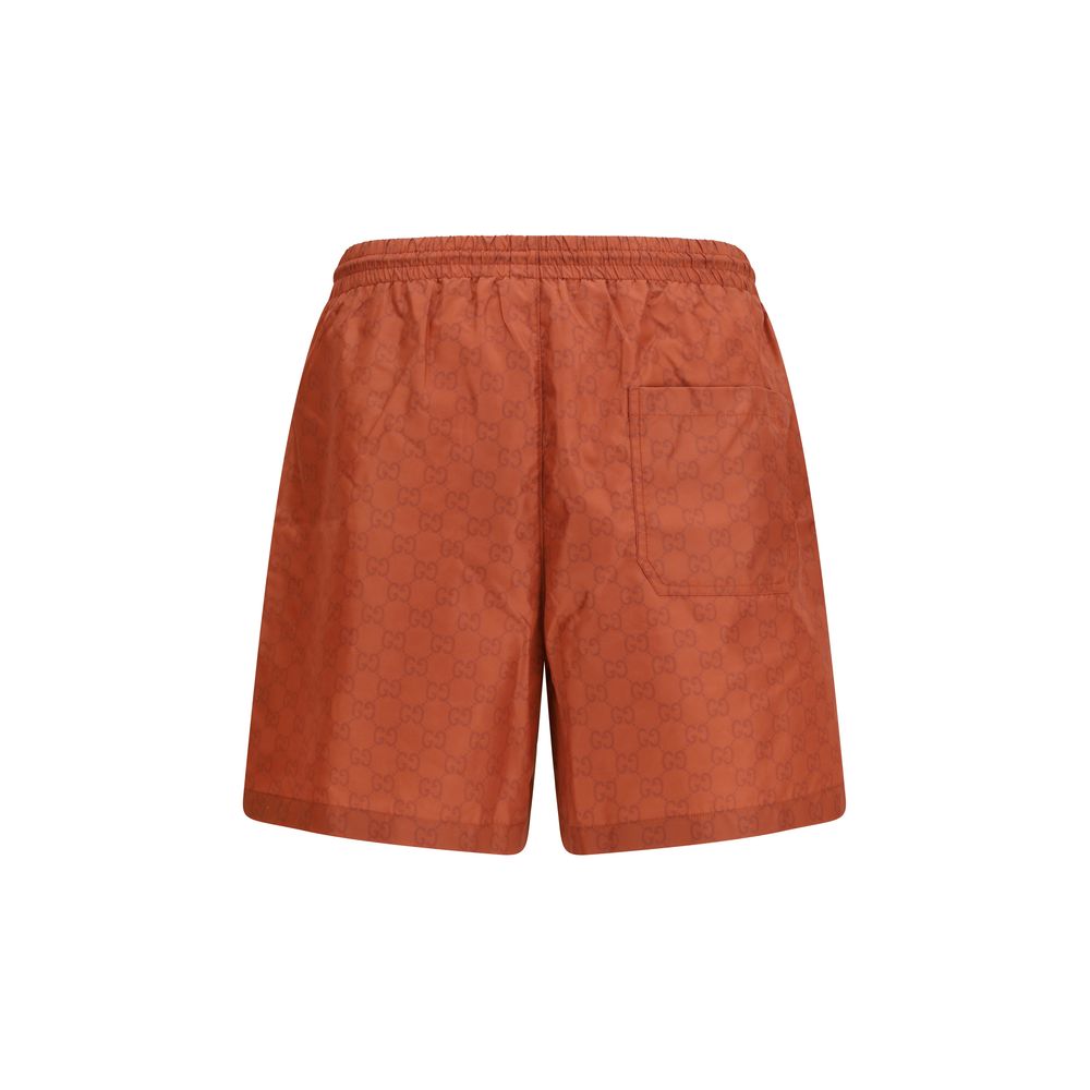 Orange Polyester Shorts Gucci