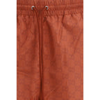 Orange Polyester Shorts Gucci