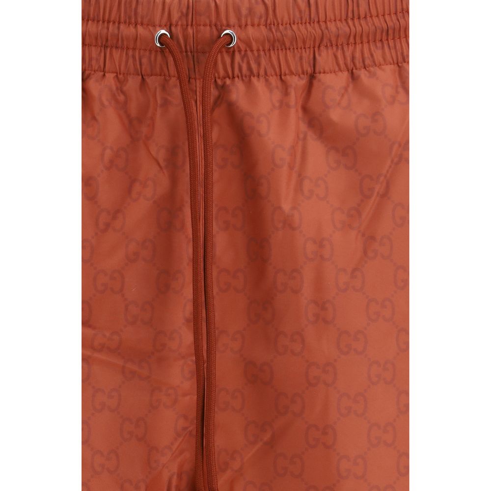 Orange Polyester Shorts Gucci