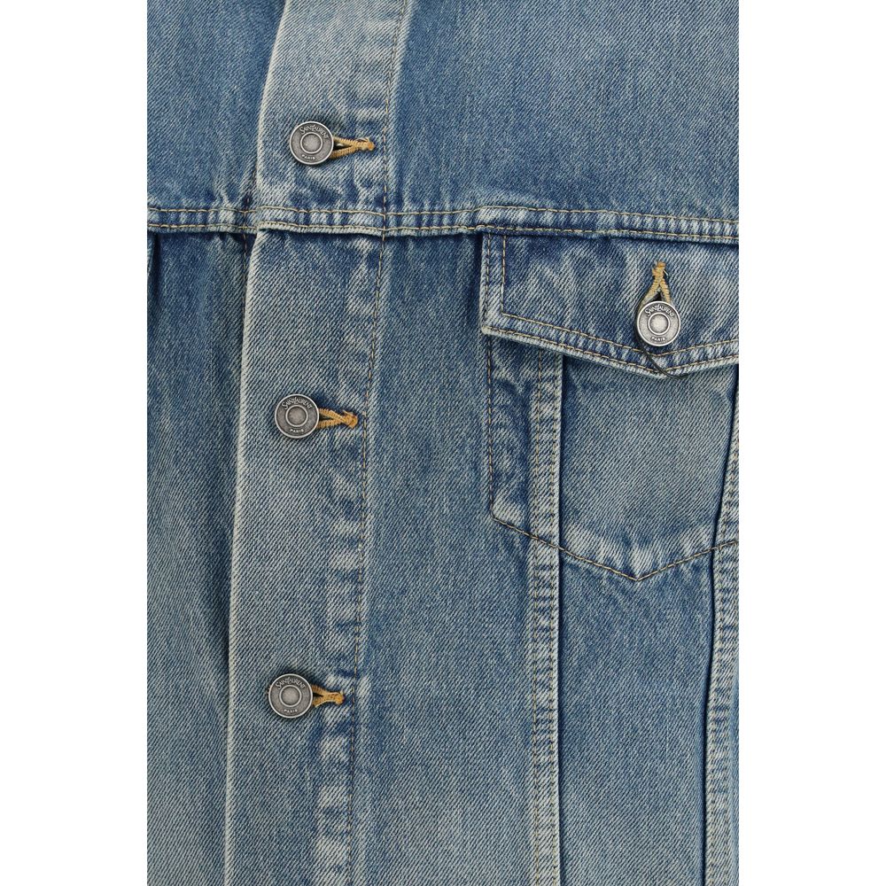 Blue Cotton Denim Jacket Saint Laurent