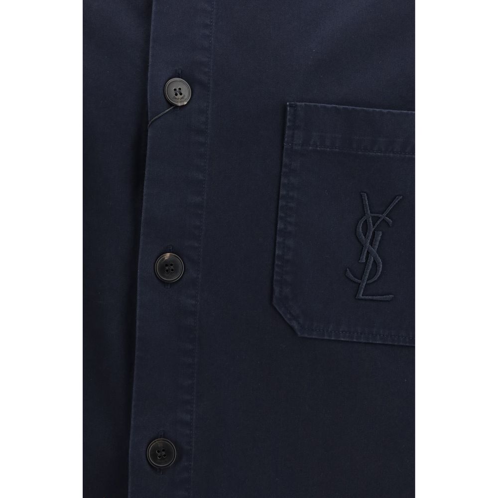 Blue Cotton Denim Jacket Saint Laurent