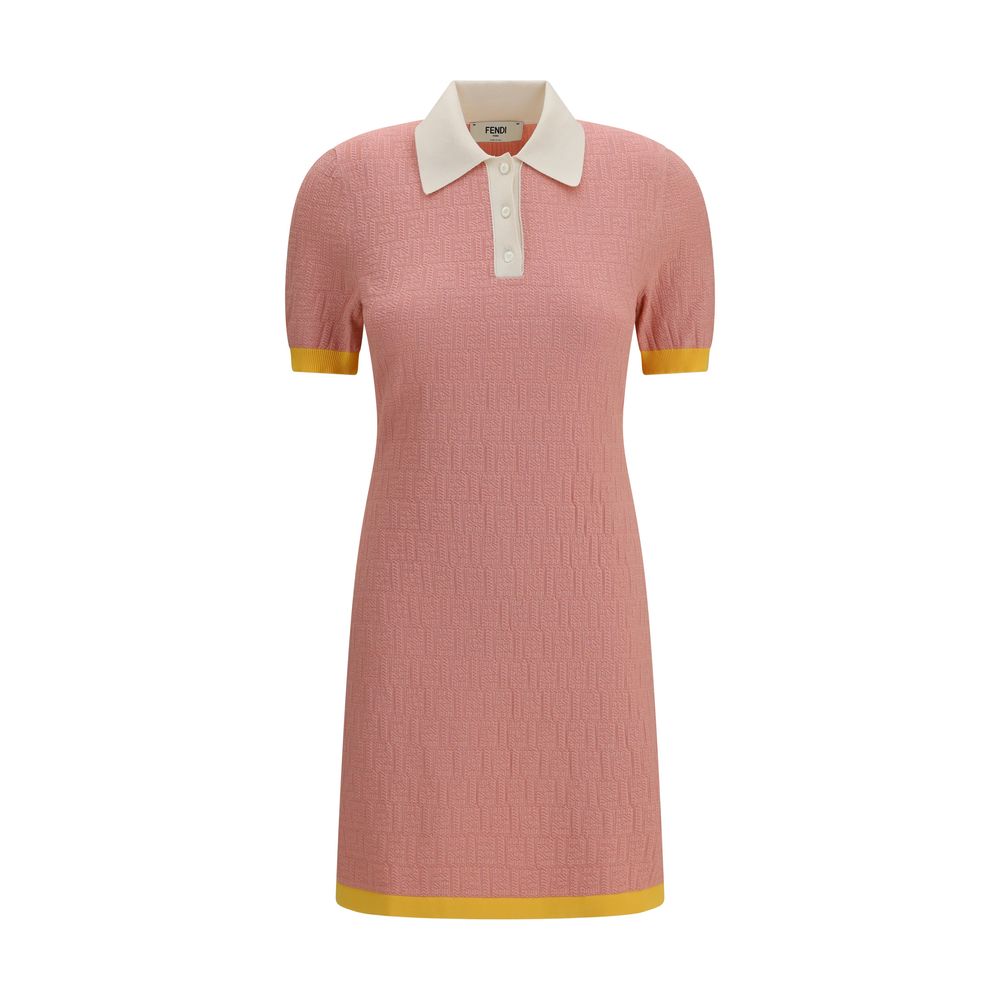 Multicolor Polyamide Casual Dress Fendi
