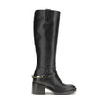 Black Calf Leather Bos Taurus Lace-Up Boots Chloé