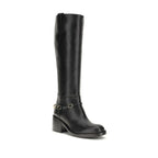 Black Calf Leather Bos Taurus Lace-Up Boots Chloé
