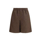 Brown Linen Bermuda Shorts Gucci