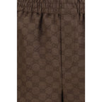 Brown Linen Bermuda Shorts Gucci