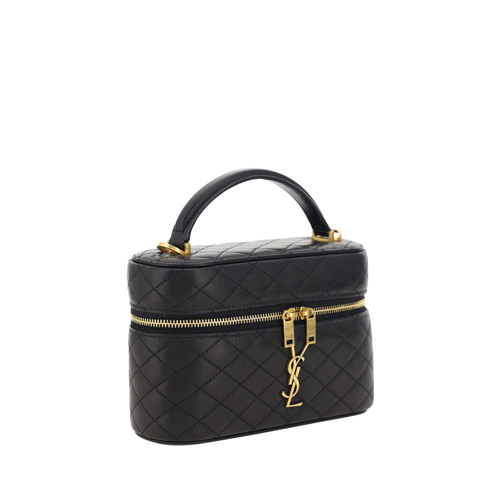 Black Calf Leather Bos Taurus Handbag Saint Laurent