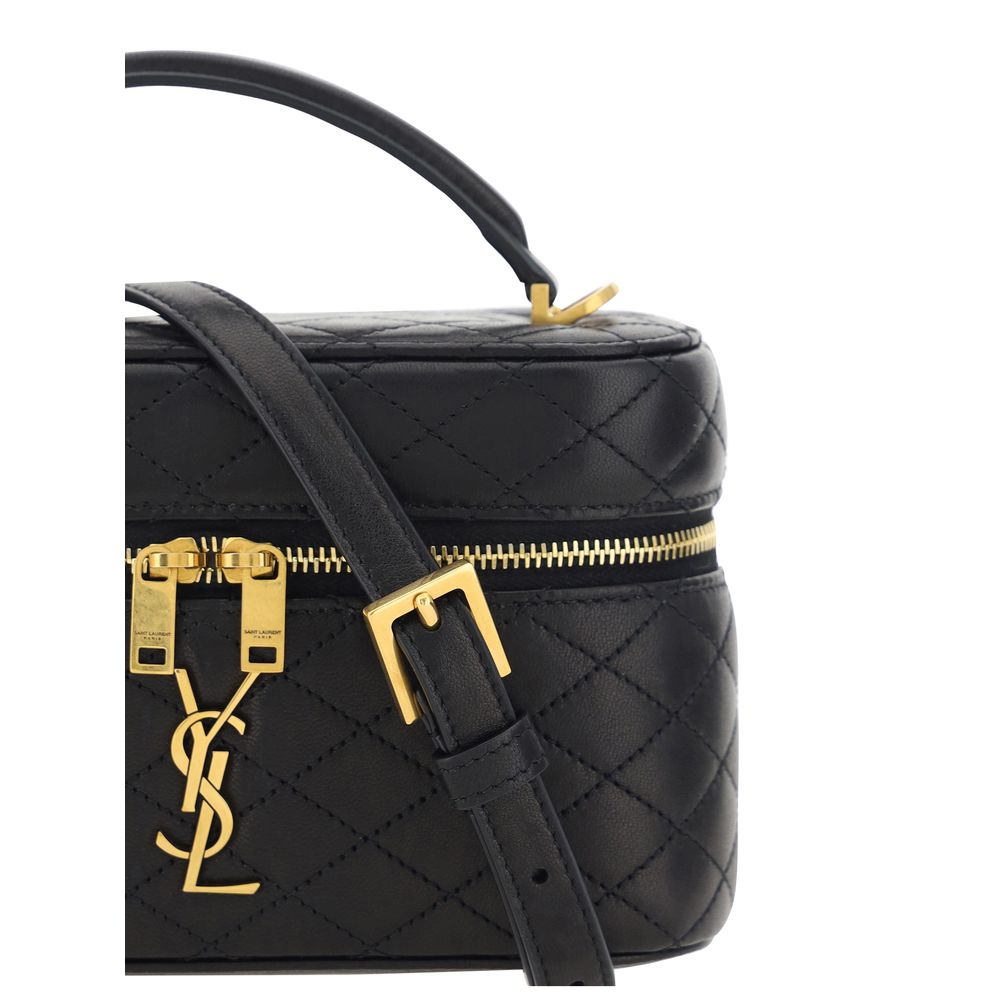Black Calf Leather Bos Taurus Handbag Saint Laurent