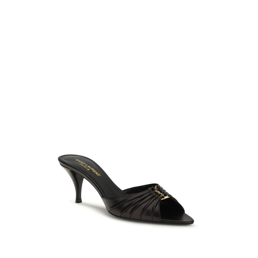 Black Calf Leather Bos Taurus High Heel Pumps Saint Laurent