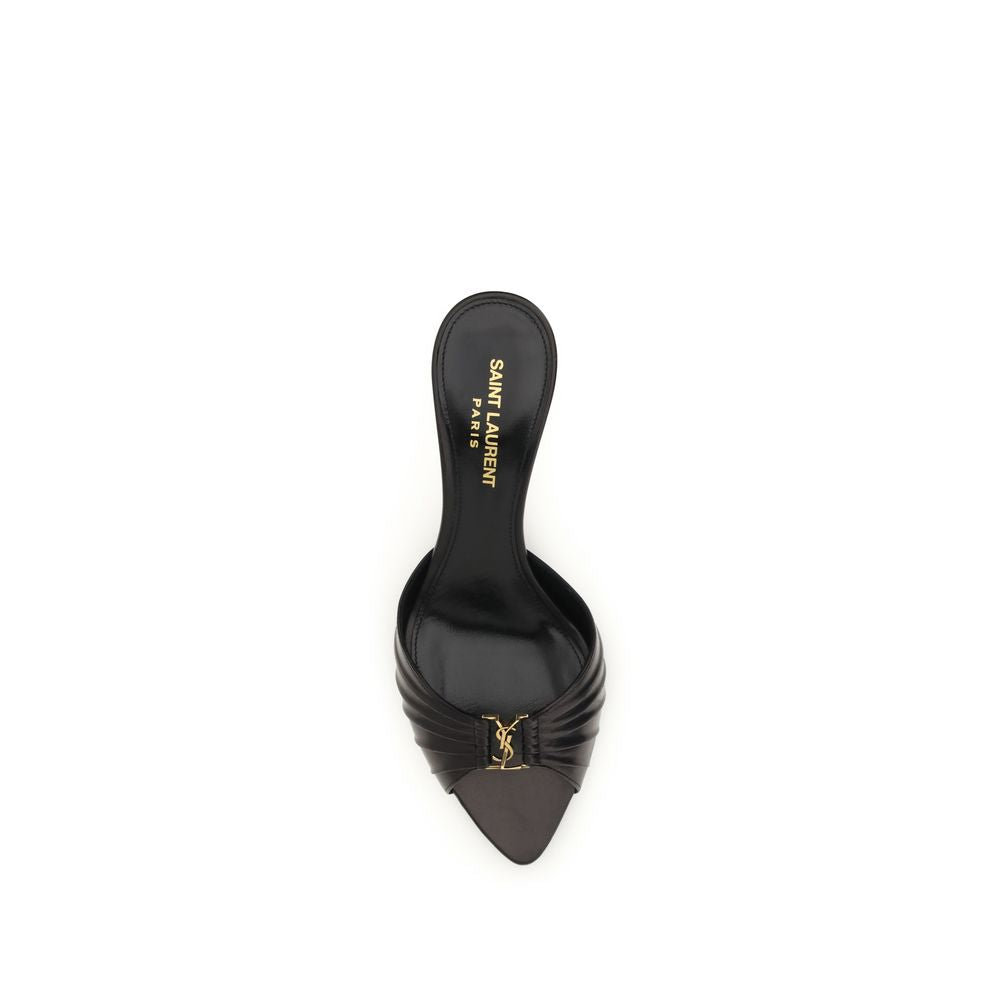 Black Calf Leather Bos Taurus High Heel Pumps Saint Laurent
