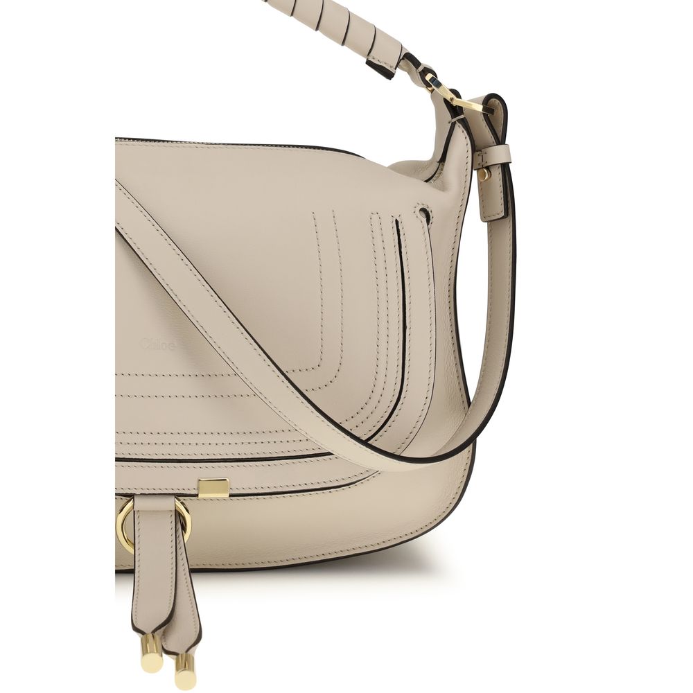 Beige Calf Leather Bos Taurus Shoulder Bag Chloé