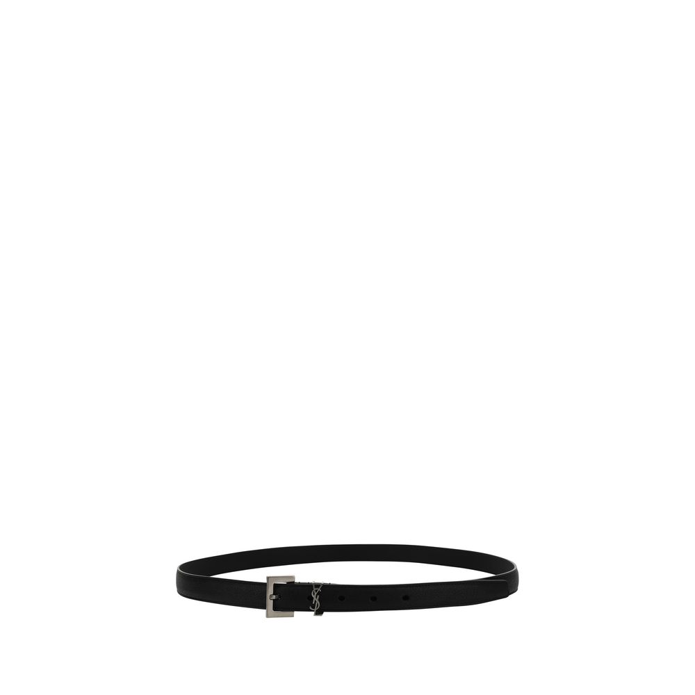 Black Lamb Ovis Aries Aries Thin Belt Saint Laurent