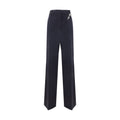 Blue Wool Casual Pants Prada