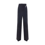 Blue Wool Casual Pants Prada