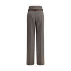 Gray Wool Casual Pants