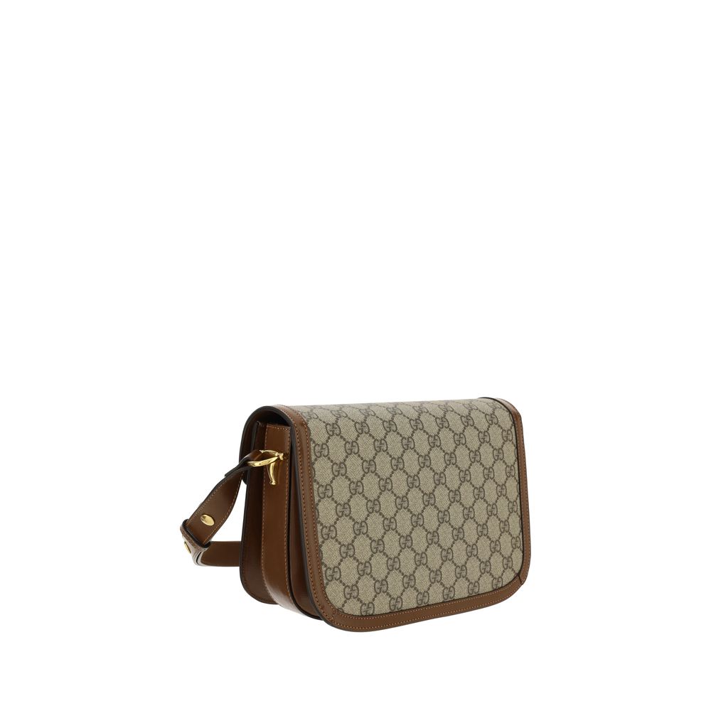 Beige Cotton Shoulder Bag Gucci