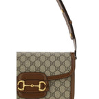 Beige Cotton Shoulder Bag Gucci