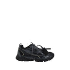 Black Polyester Athletic Sneakers