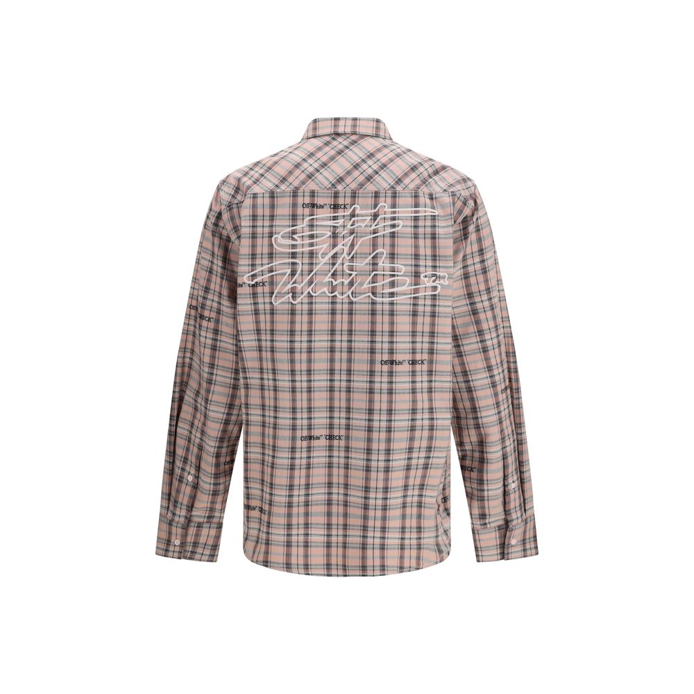 Multicolor Cotton Pattern Shirt Off-White