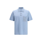 Blue Cotton Polo Shirt Ferragamo