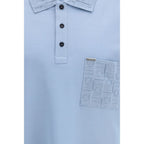 Blue Cotton Polo Shirt Ferragamo