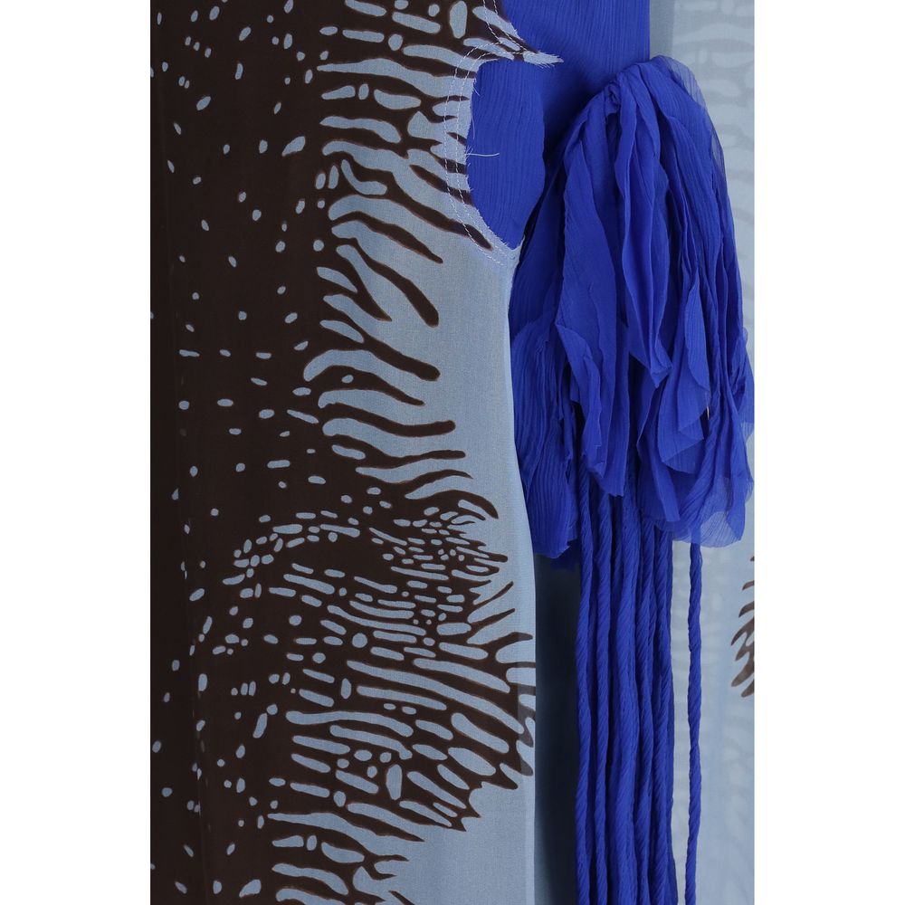 Multicolor Silk Cocktail Dress Ferragamo