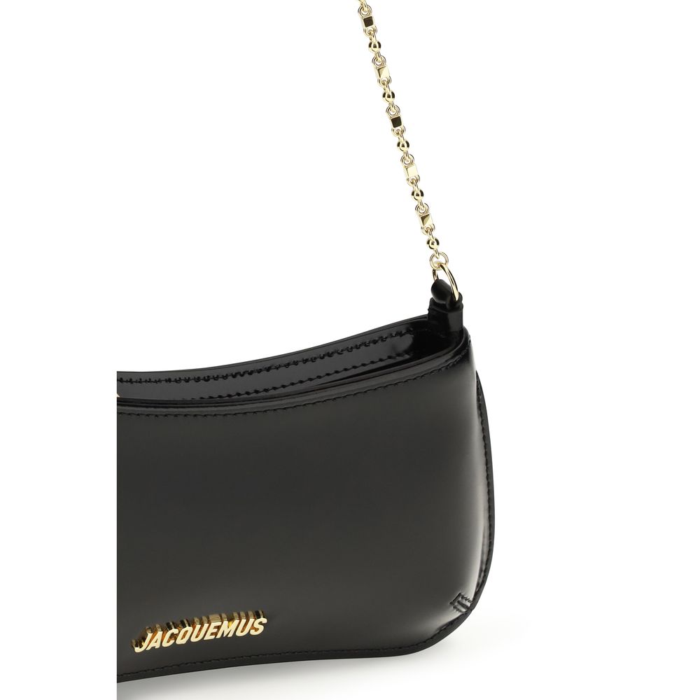 Black Calf Leather Bos Taurus Shoulder Bag Jacquemus