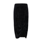 Black Viscose Long Skirt Valentino