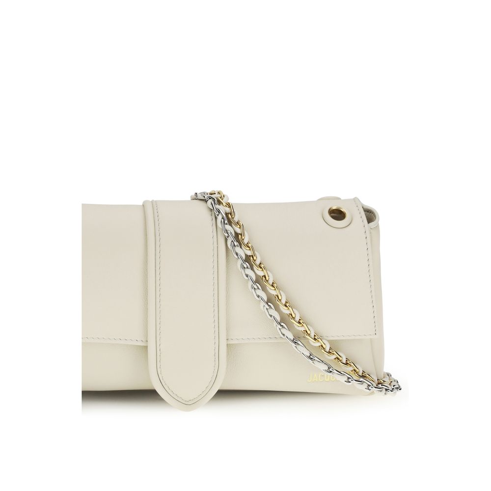 Beige Calf Leather Bos Taurus Shoulder Bag Jacquemus